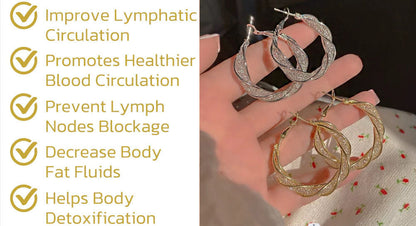 （🔥LAST DAY SALE-80% OFF) Histone Lymphatic activity hoop earrings